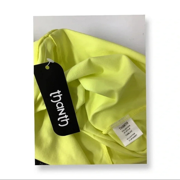 Thanth yellow thick waist band yoga leggings size large New With Tags - Picture 4 of 5